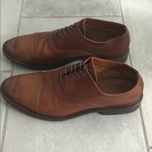 Copper Frye Paul Bal Leather Oxfords - Picture 3 of 7